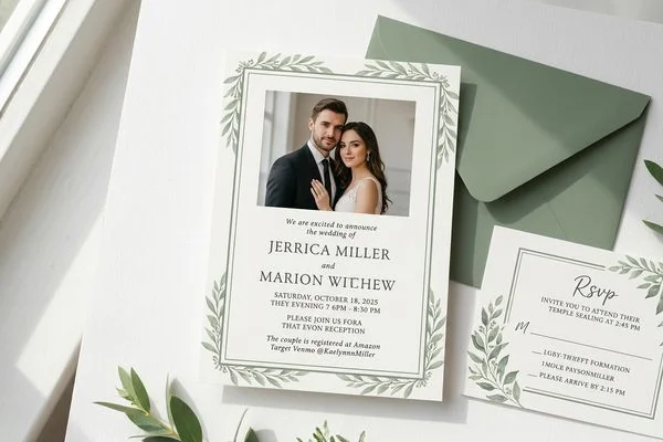 Photo Wedding Invitations design example 2