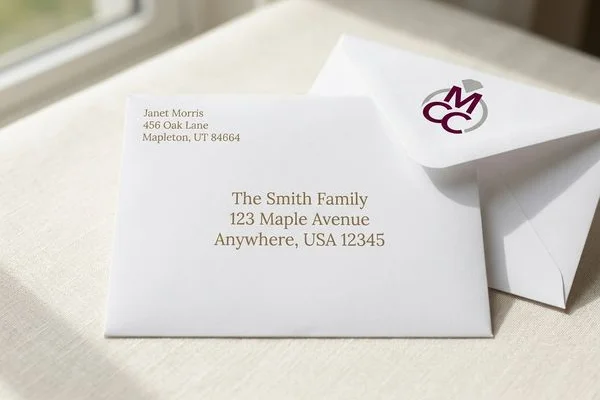 Wedding Invitation Envelope Printing design example 1